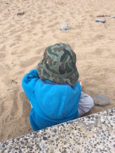 child on beach